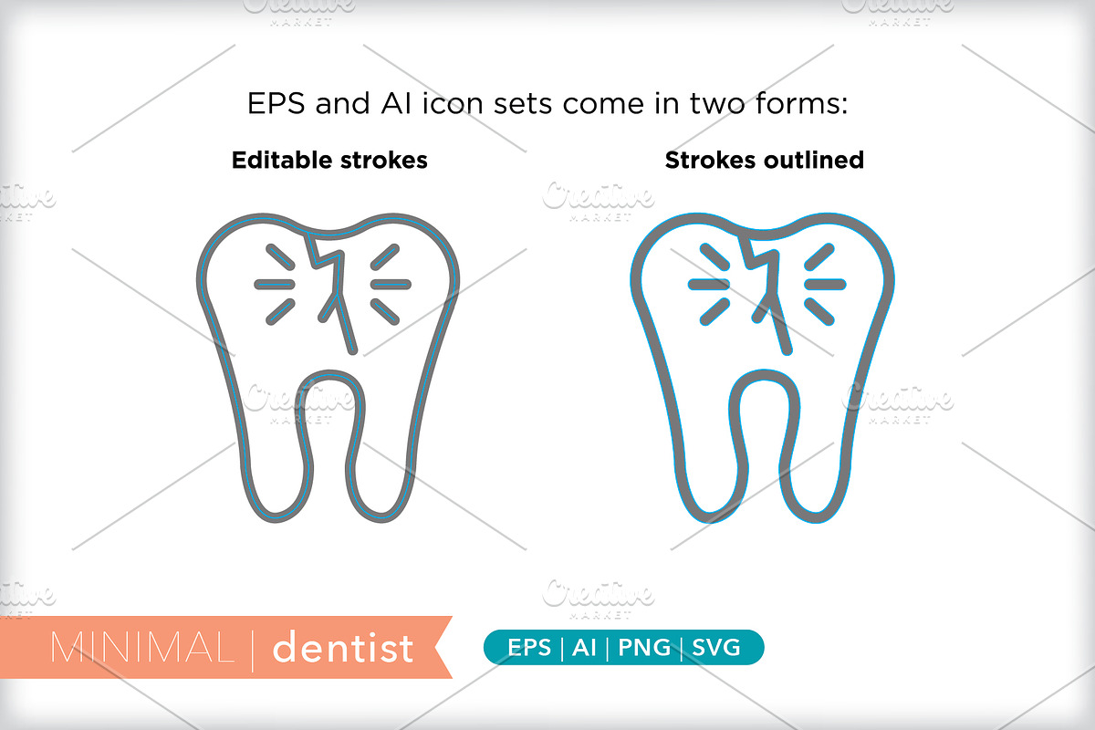 Minimal dentist icons, an Outline Icon by Picture Window (Photo 3 of 5)