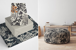 Vintage Monochrome Floral Patterns