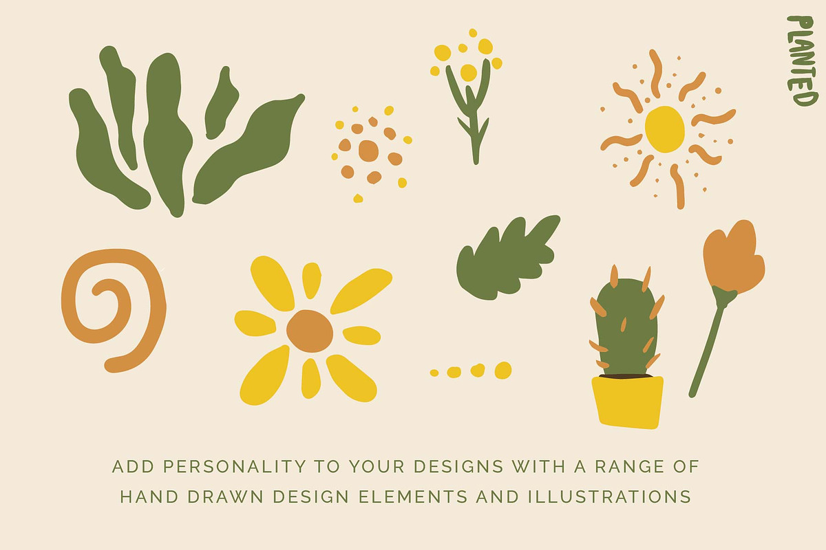 Planted Flower Sun Illustrations, a Solid Icon by CreativeWilderness (Photo 9 of 13)