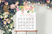 Seating Chart Template Canva, an Invitation Template by ShineOnWedding (Thumbnail 1 of 8)
