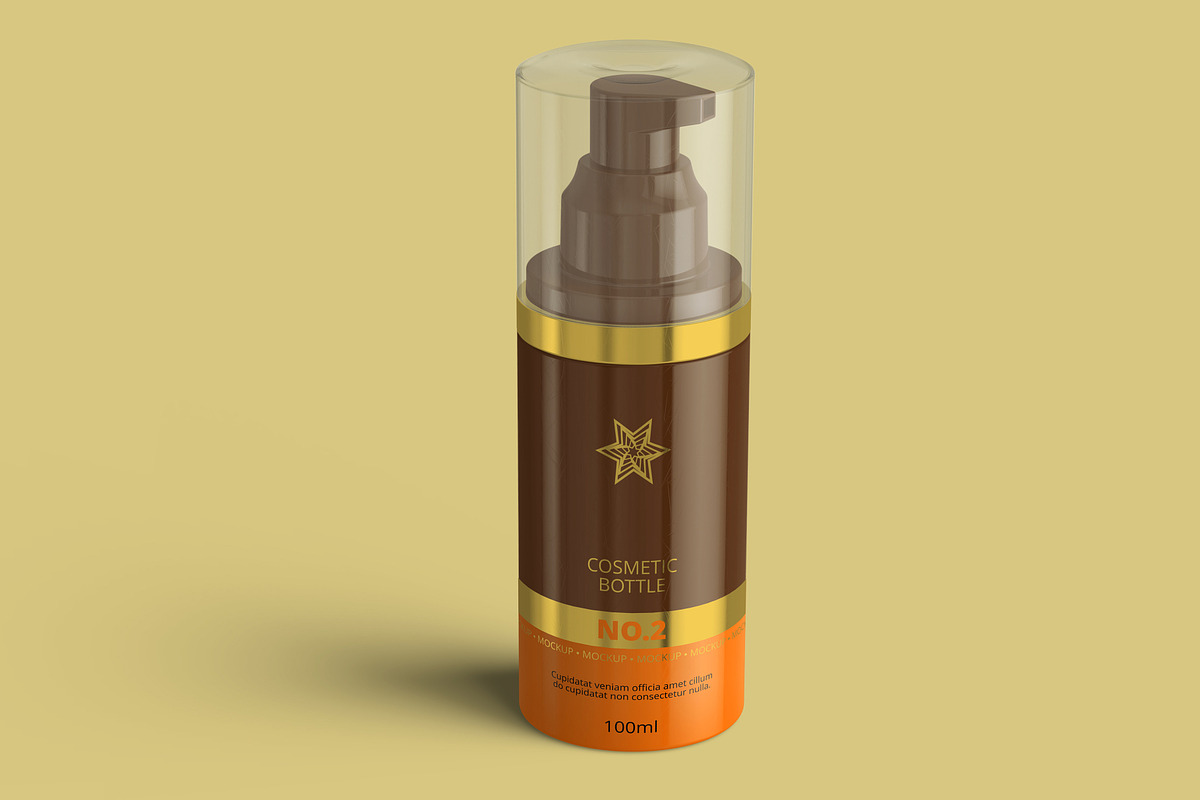 Airless Pump Cosmetic Bottle Mockup, a Cups & Container Mockup by Digitalphaser (Photo 4 of 5)