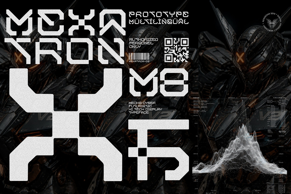 Mexatron - Sci-Fi Display Font, a Sans Serif Font by Pengedar Seni (Photo 9 of 10)