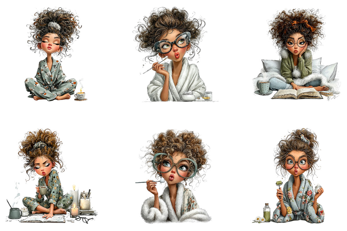 Quirky Self Care Quirky Woman, a Seasonal Illustration by CreationArt (Photo 5 of 5)