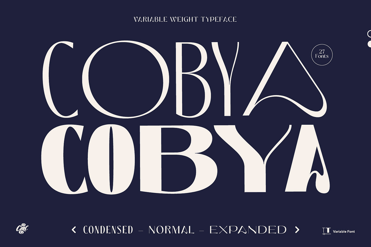 Cobya - Variable Weight Typeface, a Font by creativemedialab (Photo 1 of 13)