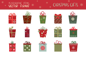 Christmas Gifts (vector set)