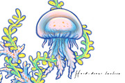 OCEAN Patterns & Clipart, a Decorative Illustration by Liiafis (Thumbnail 6 of 15)