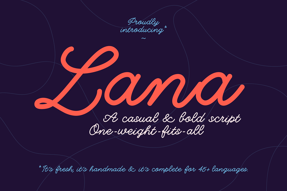 Lana Script Font, a Script Font by Imperfecto Fonts (Photo 1 of 10)