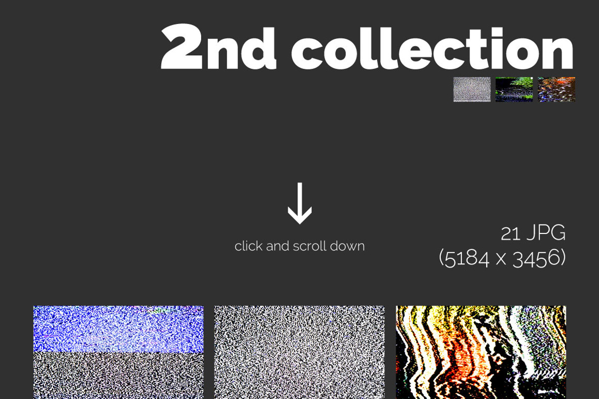 60 TV Glitch Textures, a Texture Graphic by Artem Vorotnikov (Photo 8 of 9)