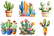 Cactus Flower Clipart Bundle, an Illustration by Pixels.Craft (Thumbnail 6 of 6)