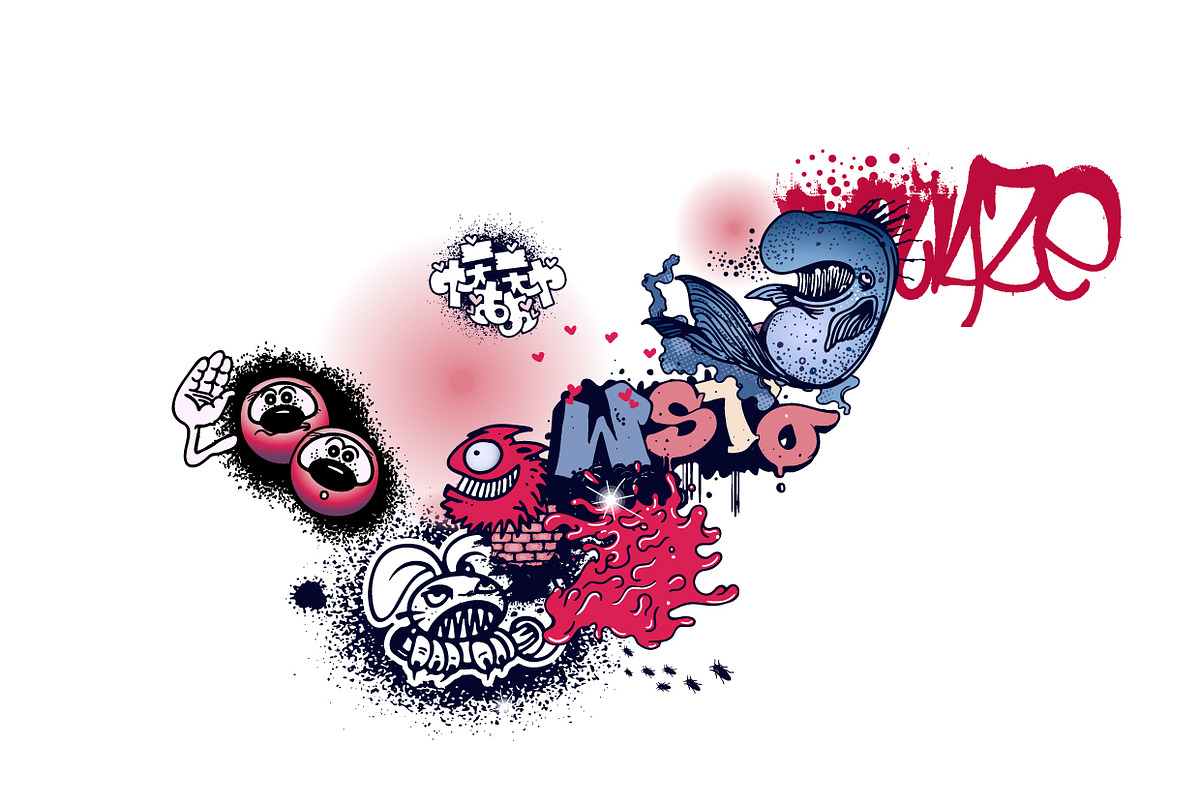 Graffiti Vector Bundle, an Object Illustration by Vector Clash (Photo 4 of 6)