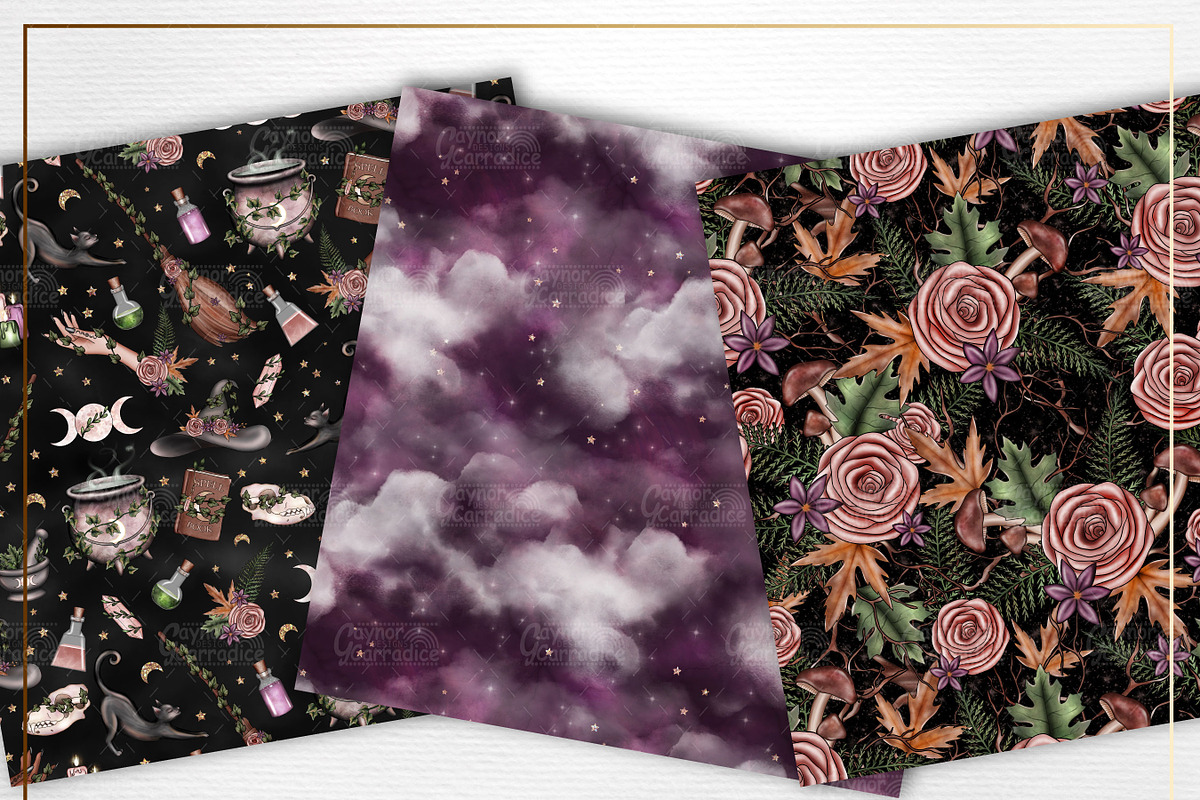 Woodland Witch - seamless patterns, a Pattern Graphic by Gaynor Carradice Designs (Photo 3 of 6)