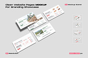 Clean Website Pages Mockup, a Mac Mockup by My Code Std (Thumbnail 1 of 5)