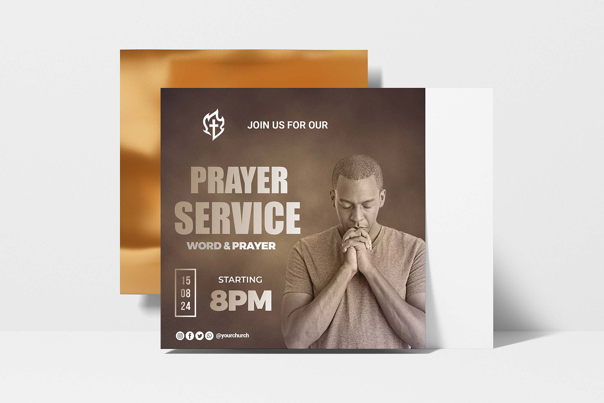 Prayer Service Flyer, a Social Media Template by Believe Creatives (Photo 2 of 2)