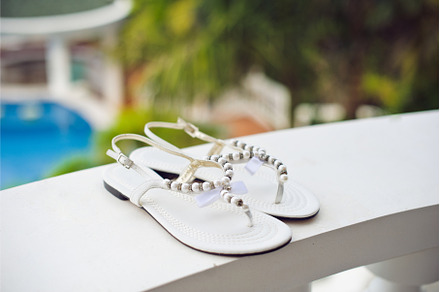 Wedding shoes on the pool background, a Beauty & Fashion Photo by Elizaveta Galitskaya