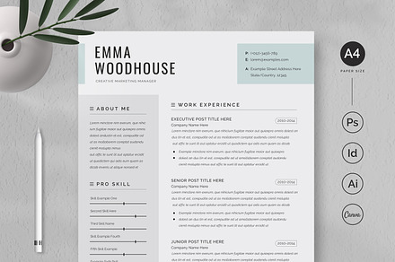 Resume Template / CV, a Resume Template by UpSolution