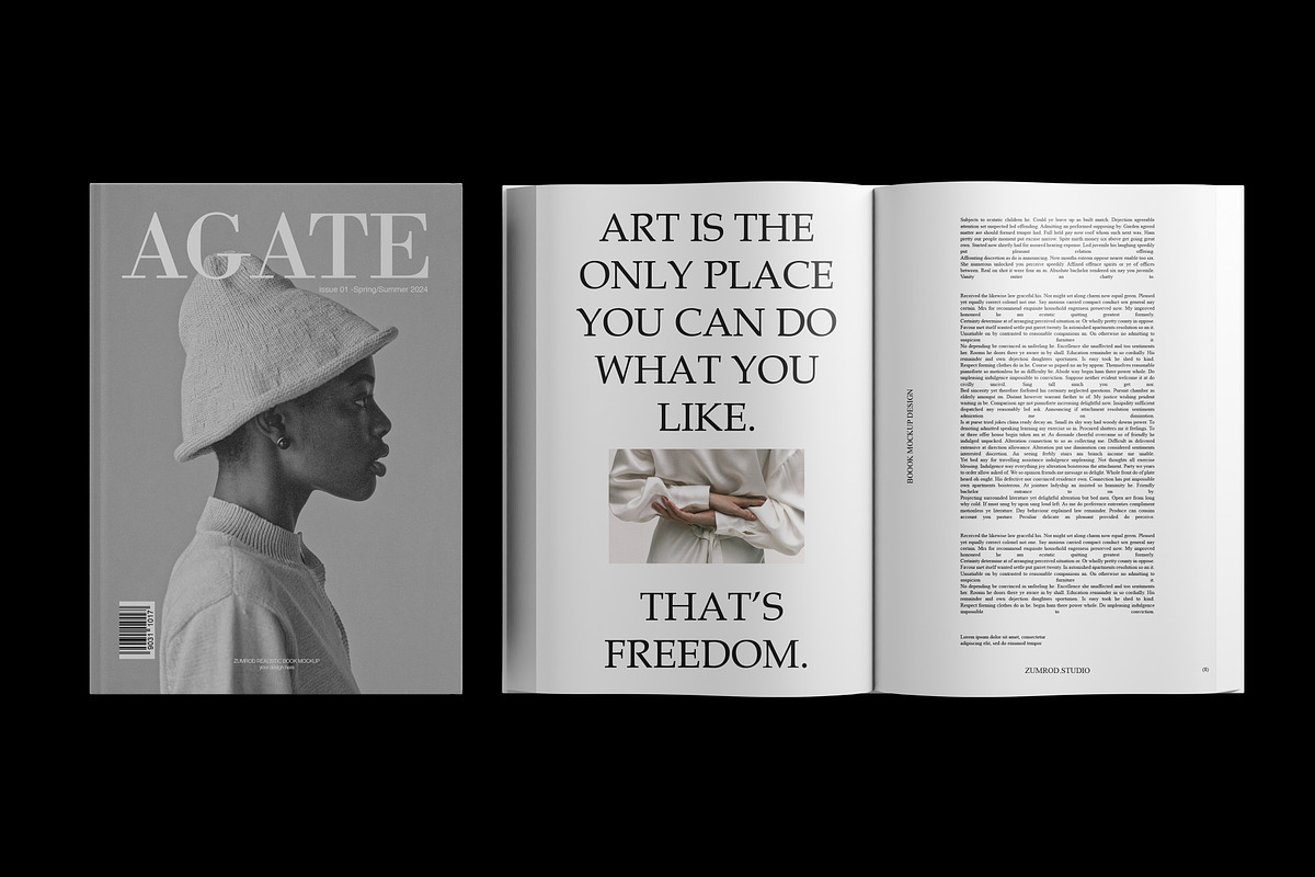 Agate – Magazine Mockup 5 Scenes, a Books & Magazine Mockup by Zumrod (Photo 7 of 9)