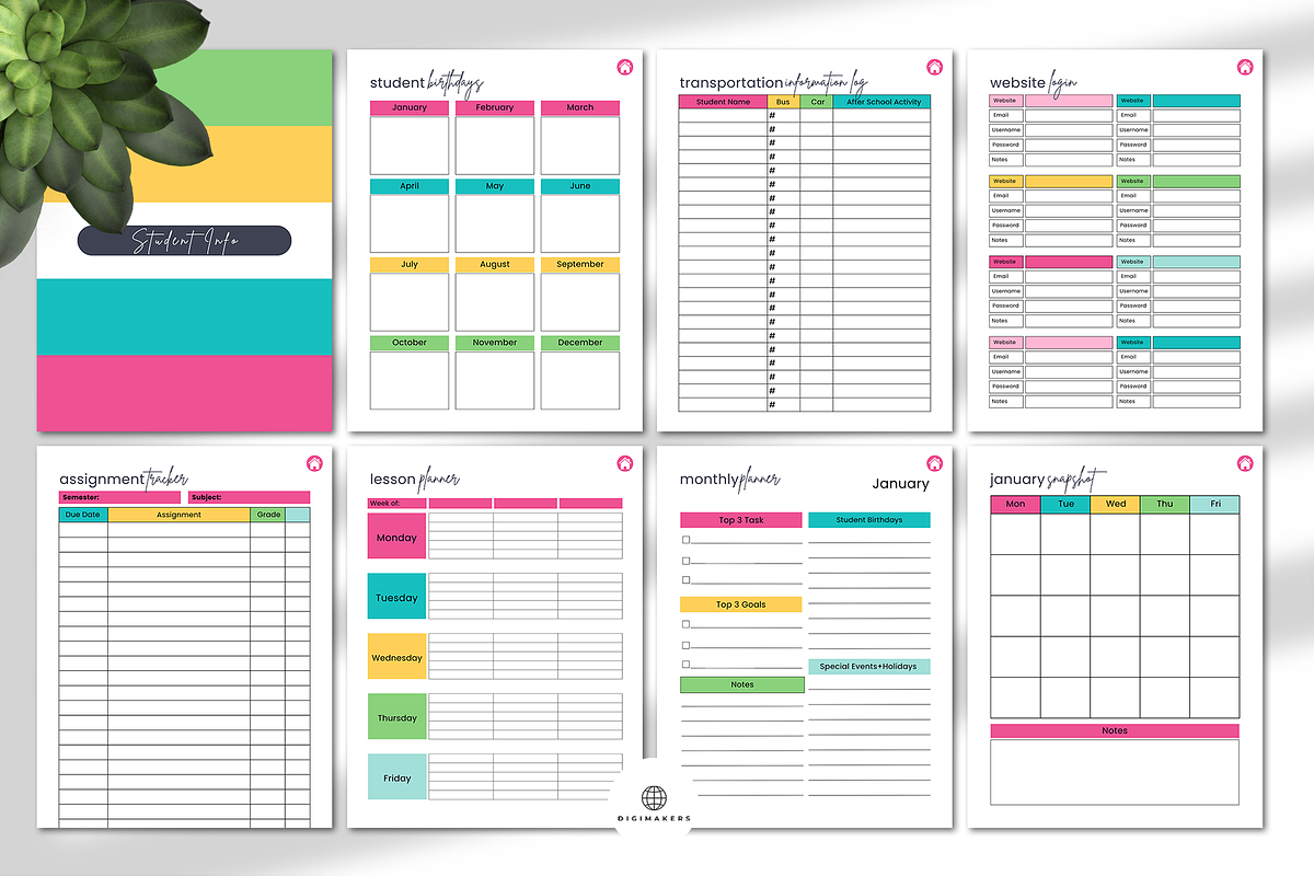 Teacher Planner, a Social Media Template by Nina Shaw (Photo 9 of 11)