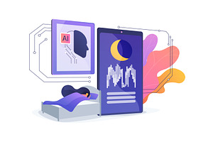 AI Personalized Sleep Coaching, an Illustration by Visual Generation