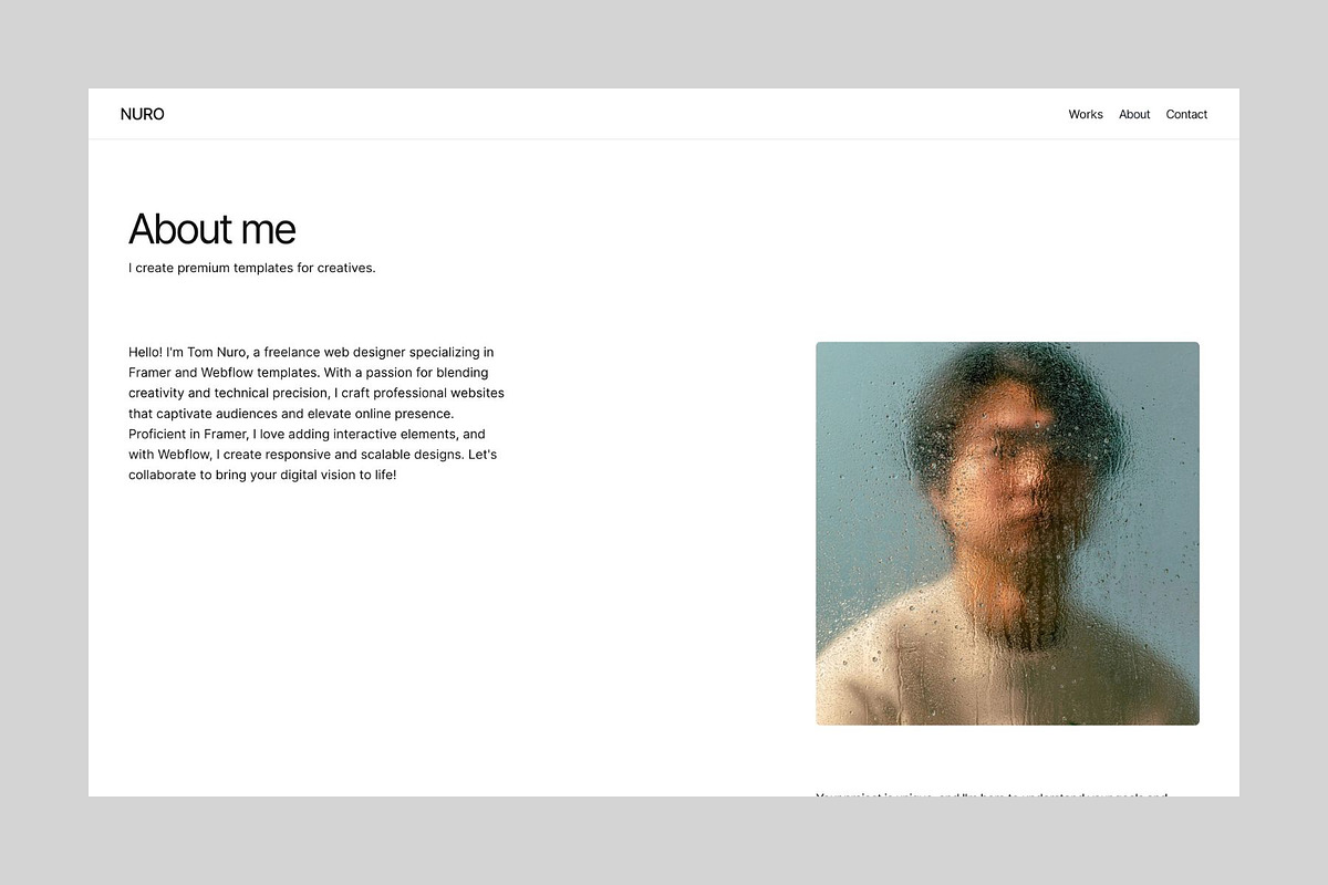 Nuro - Porfolio Framer Template, a React Template by PixaSquare (Photo 3 of 4)