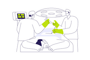 Orthopaedic surgery of the spine, a Healthcare Illustration by Visual Generation