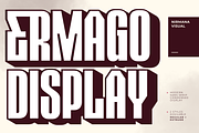 Ermago Display - Modern Extrude Logo, a Sans Serif Font by Nirmana Visual (Thumbnail 1 of 14)