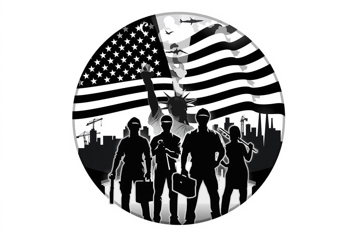 Nation Builder Silhouette Set, an Illustration by yasushie (Photo 2 of 20)