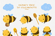 Cute Honey Bee Clipart, a Food Illustration by LukaJreym (Thumbnail 9 of 10)