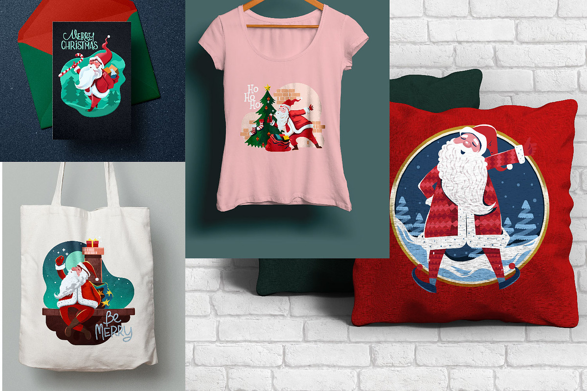 Santa Claus at Christmas Eve, a Decorative Illustration by defarmerdesign (Photo 5 of 5)