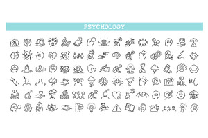 Psychology and mental line icons, an Icon by Tettygreen