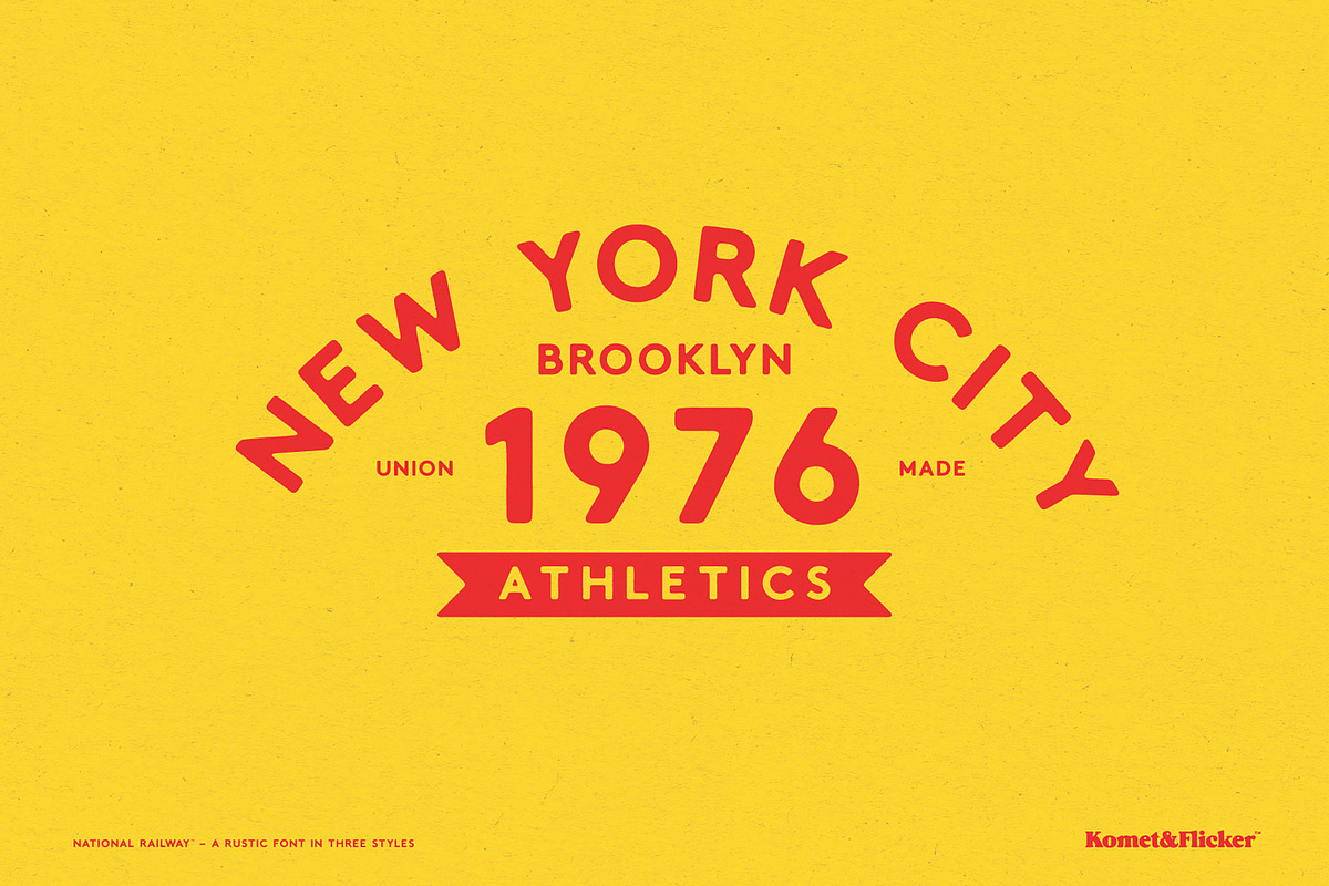 National Railway - A Rustic Font, a Sans Serif Font by Komet & Flicker (Photo 11 of 15)