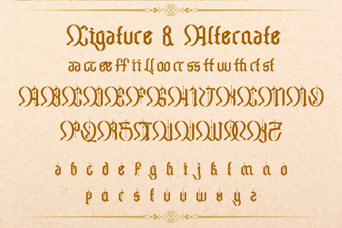 Chameton - Decorative Blackletter, a Blackletter Font by Dhabee (Photo 10 of 15)