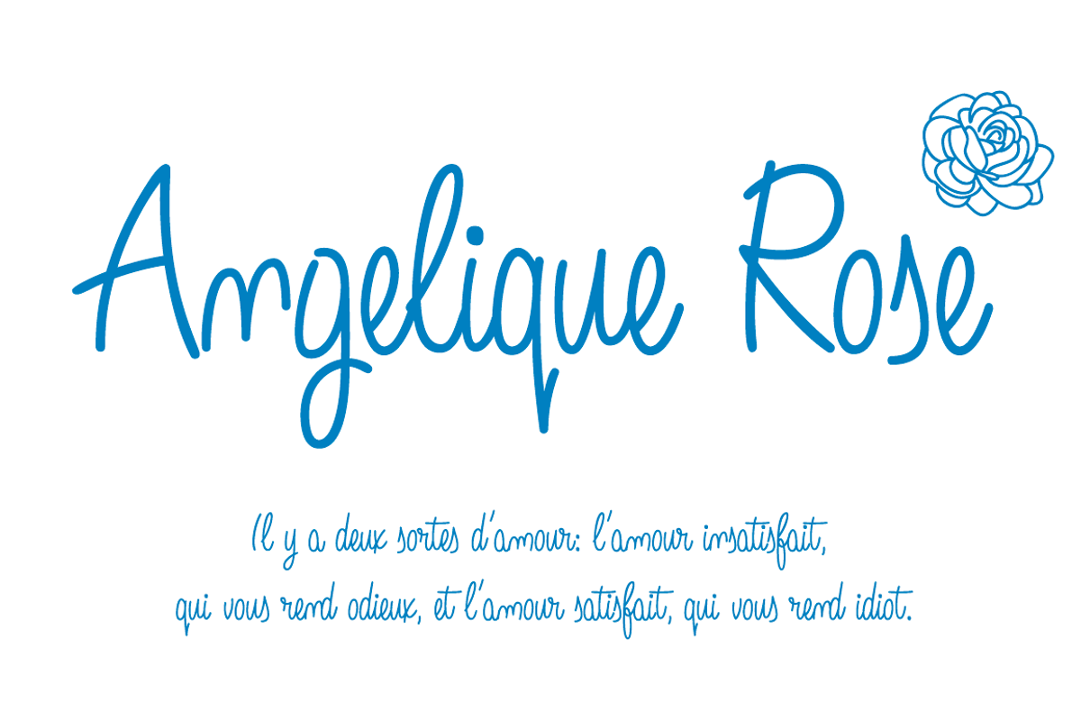 Angelique Rose -font- preview 3