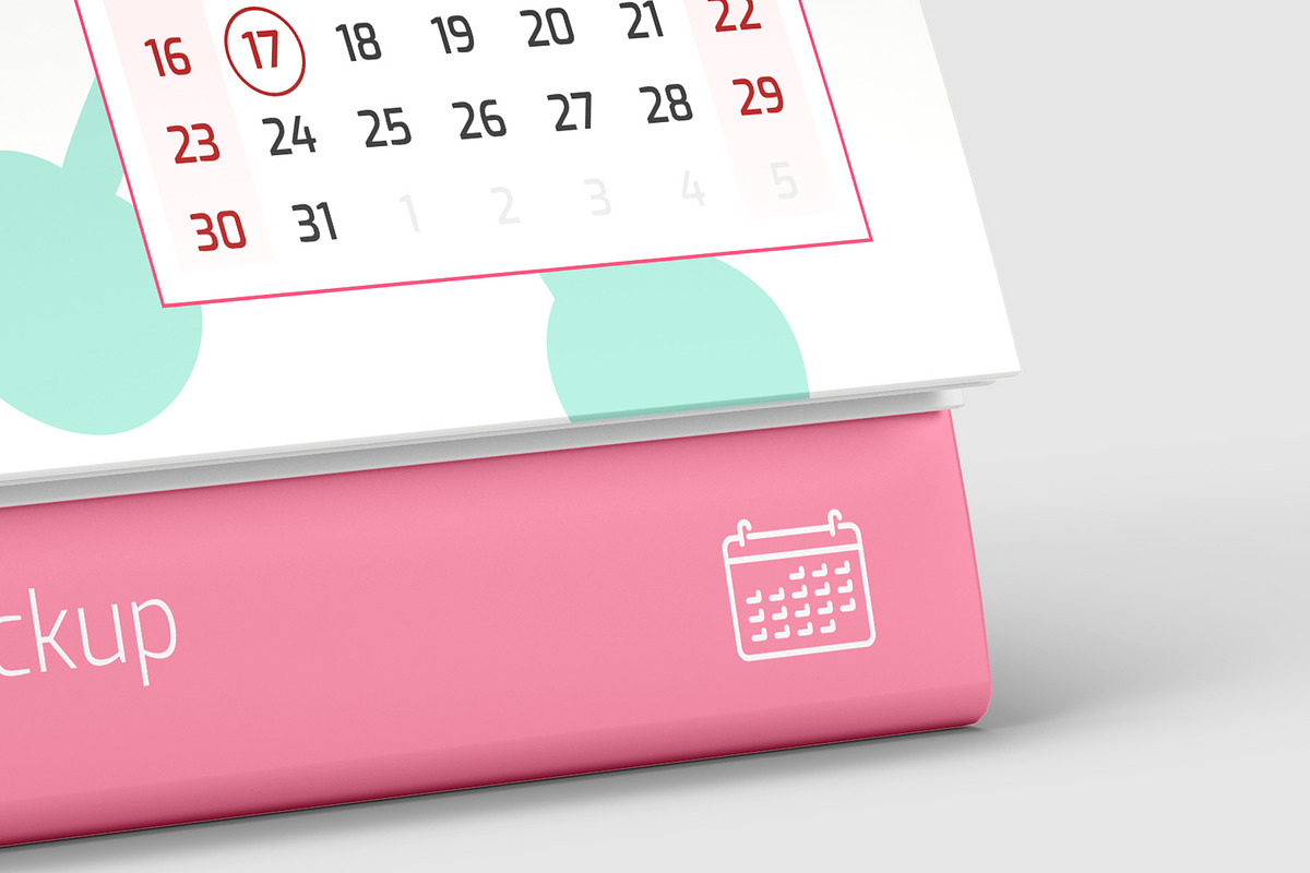 Desk Calendar Mockup - 6 views, a Packaging Mockup by Illusiongraphic (Photo 10 of 19)