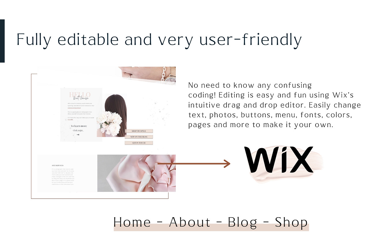 WIX Website Template Vanessa, a Wix Template by Brand & Palms (Photo 5 of 6)