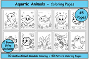 Aquatic Animals Coloring Book, an Animal Illustration by Lamia Emad (Thumbnail 1 of 5)