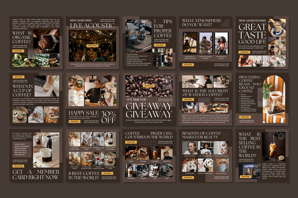 Social Media Post for Coffee Shop, a Social Media Template by cmatworks (Photo 1 of 4)