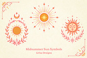 Midsummer Sun God & Goddess Symbols, a Seasonal Illustration by Christine Krahl (Thumbnail 6 of 11)