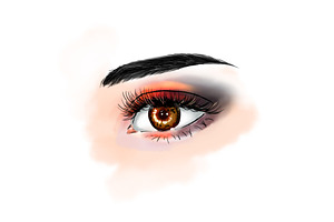 Set With Eyes. Fashion Illustration