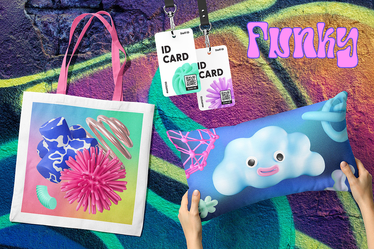 Funky Abstract 3D Shapes, Characters, a Graphic by LarysaZabrotskaya (Photo 8 of 10)