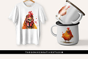 Funny Chicken PNG Clipart Set, an Animal Illustration by Geniecreativestudio (Thumbnail 7 of 9)