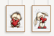 Watercolor Valentine Animals Clipart, an Illustration by Libby Wishes (Thumbnail 6 of 7)