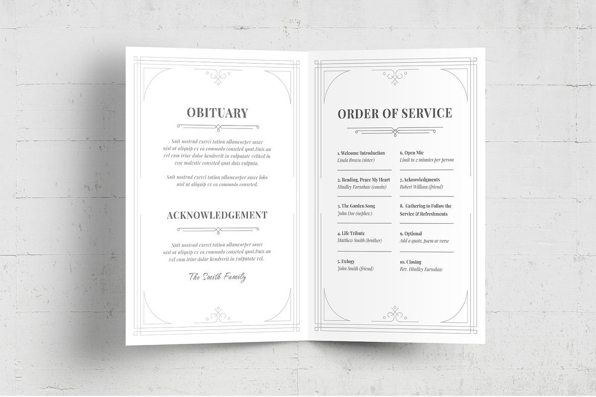 Contemporary Funeral Service Program, a Flyer Template by BrandPacks (Photo 6 of 8)
