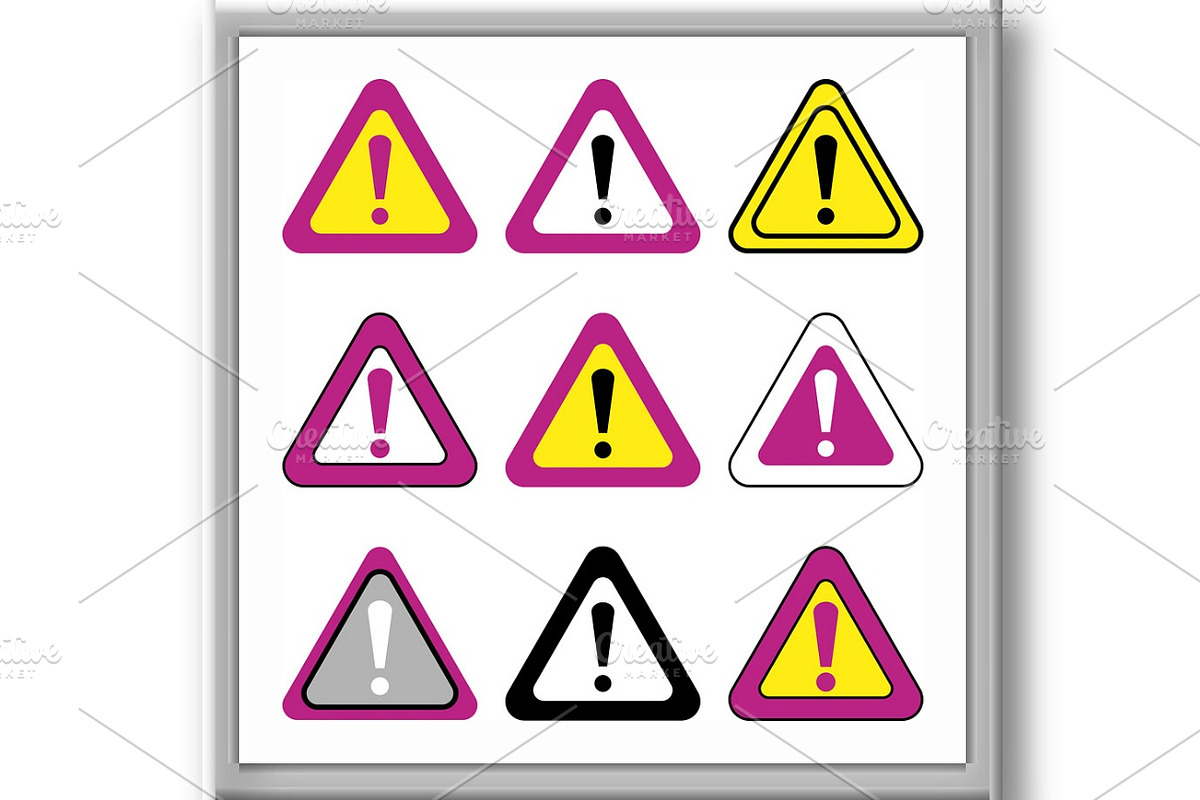 Set of Various Vector Exclamation, a Duotone Icon by FineArtStudio (Photo 2 of 3)