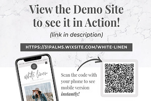 Wix Website Template White Linen