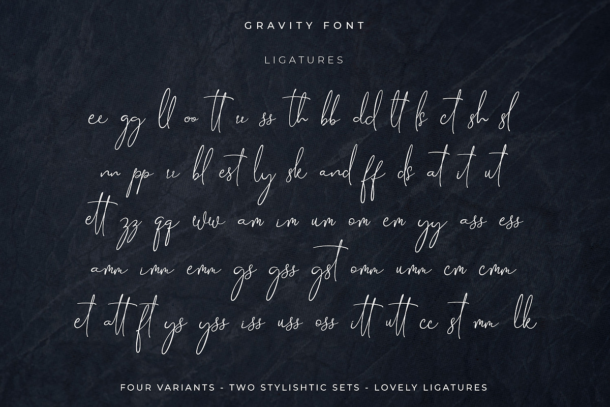 Gravity - Handwritten, a Script Font by din-studio.com (Photo 14 of 16)