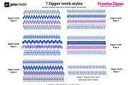 Creative Zipper Procreate Brush Kit, a Brush Add-On by Fashion Workshop Bkk (Thumbnail 8 of 13)