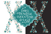 Vintage Blue Floral Alphabet, an Illustration by Amanda Ilkov (Thumbnail 3 of 5)