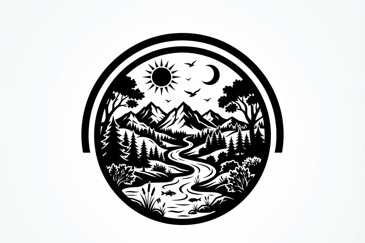 60 Eco Globe Landscape Silhouette, a Technology Illustration by Amazin_art (Photo 12 of 29)