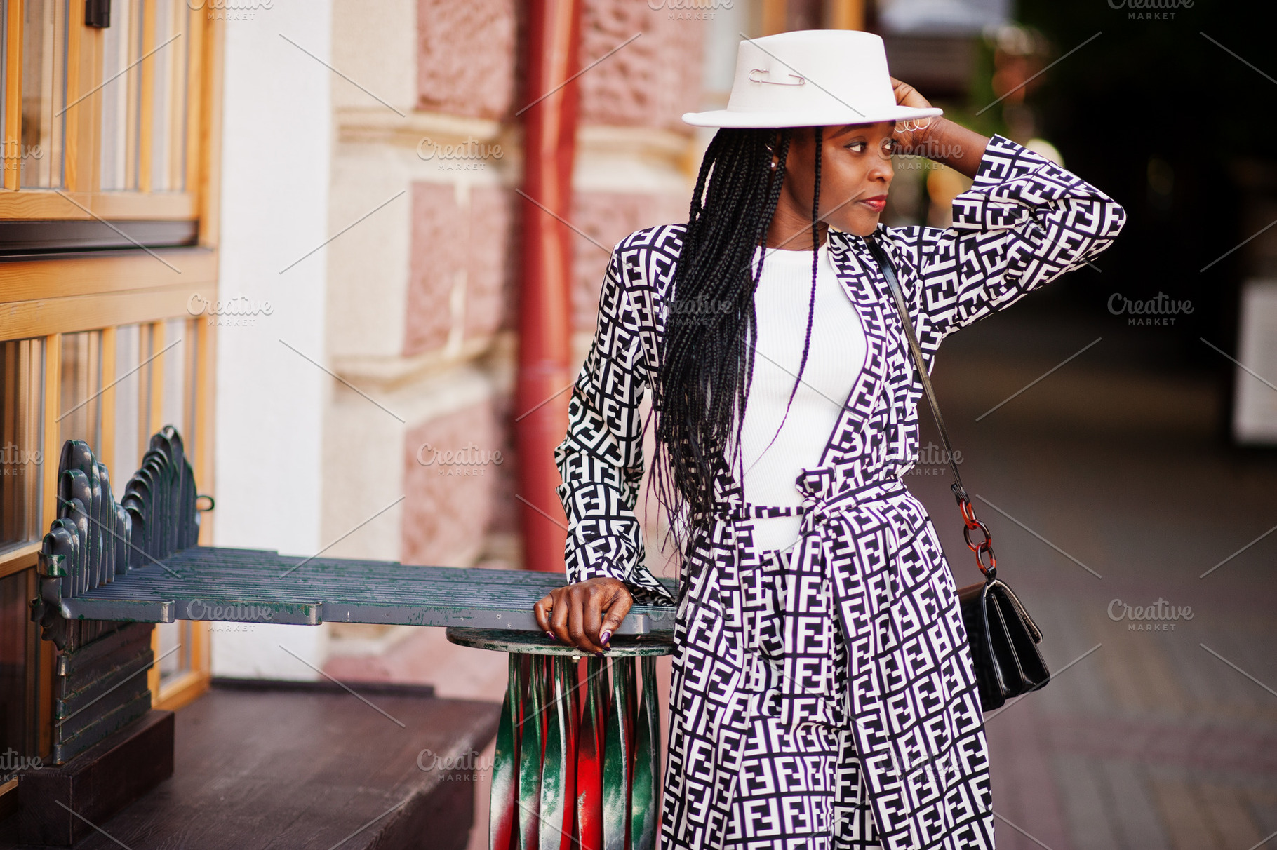 Beautiful african american woman natural makeup wear fashion clo, a Beauty & Fashion Photo by AS photostudio