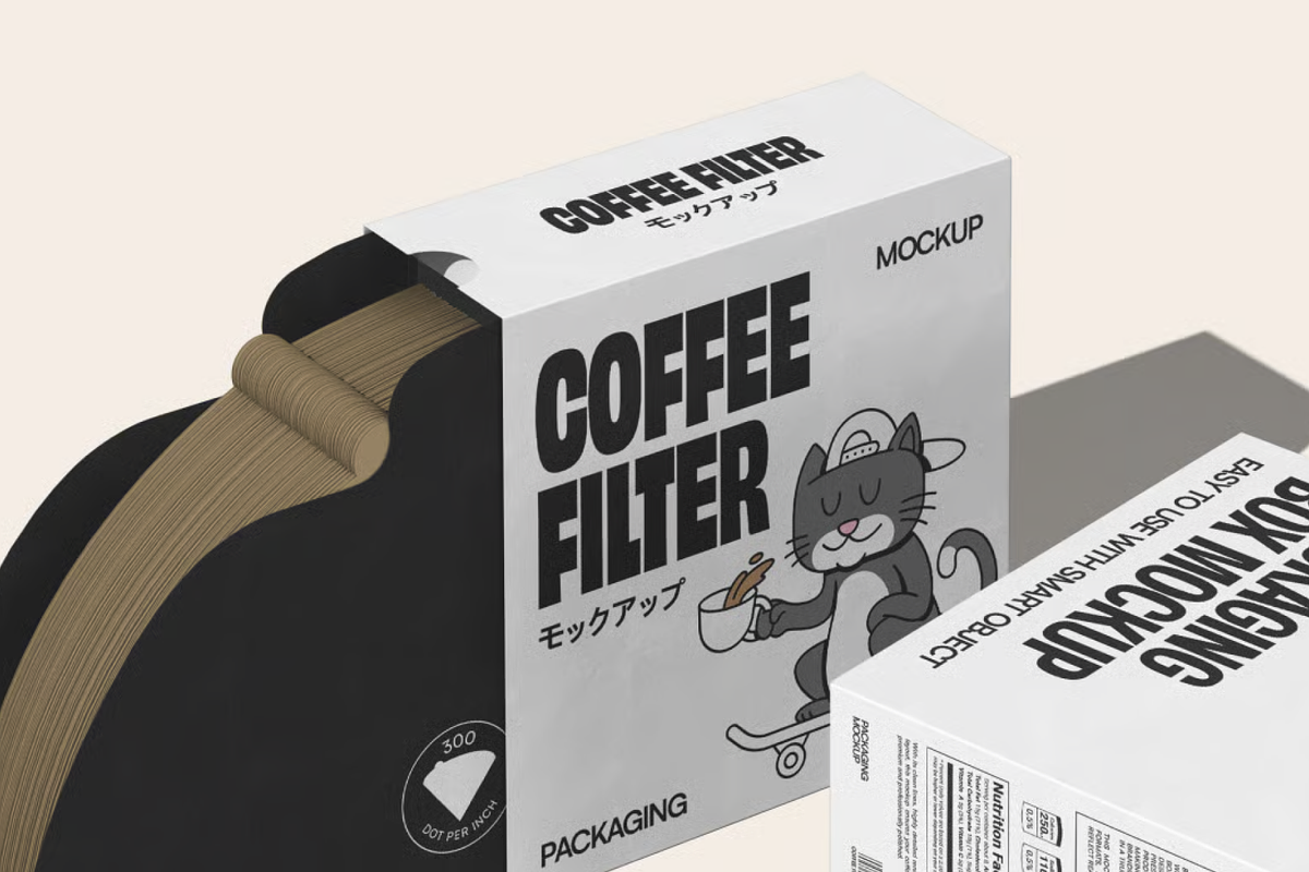 Coffee Filter Bag Mockup, a Packaging Mockup by graphicsauce
